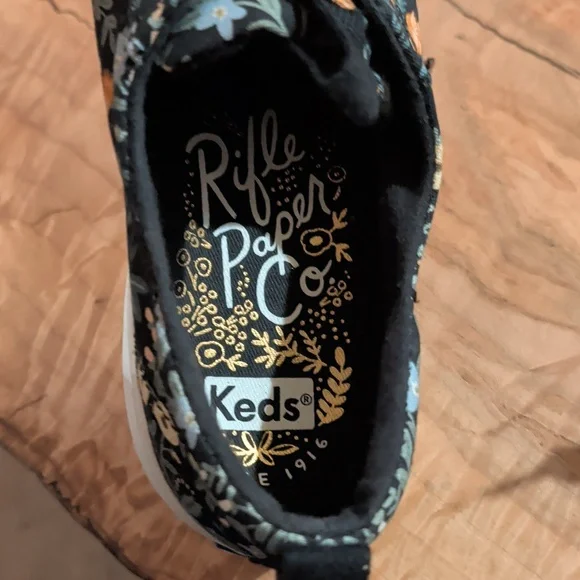 Keds Kickback Rifle Paper Co. Lottie slip on women’s sneakers. LIKE NEW - Picture 2 of 4